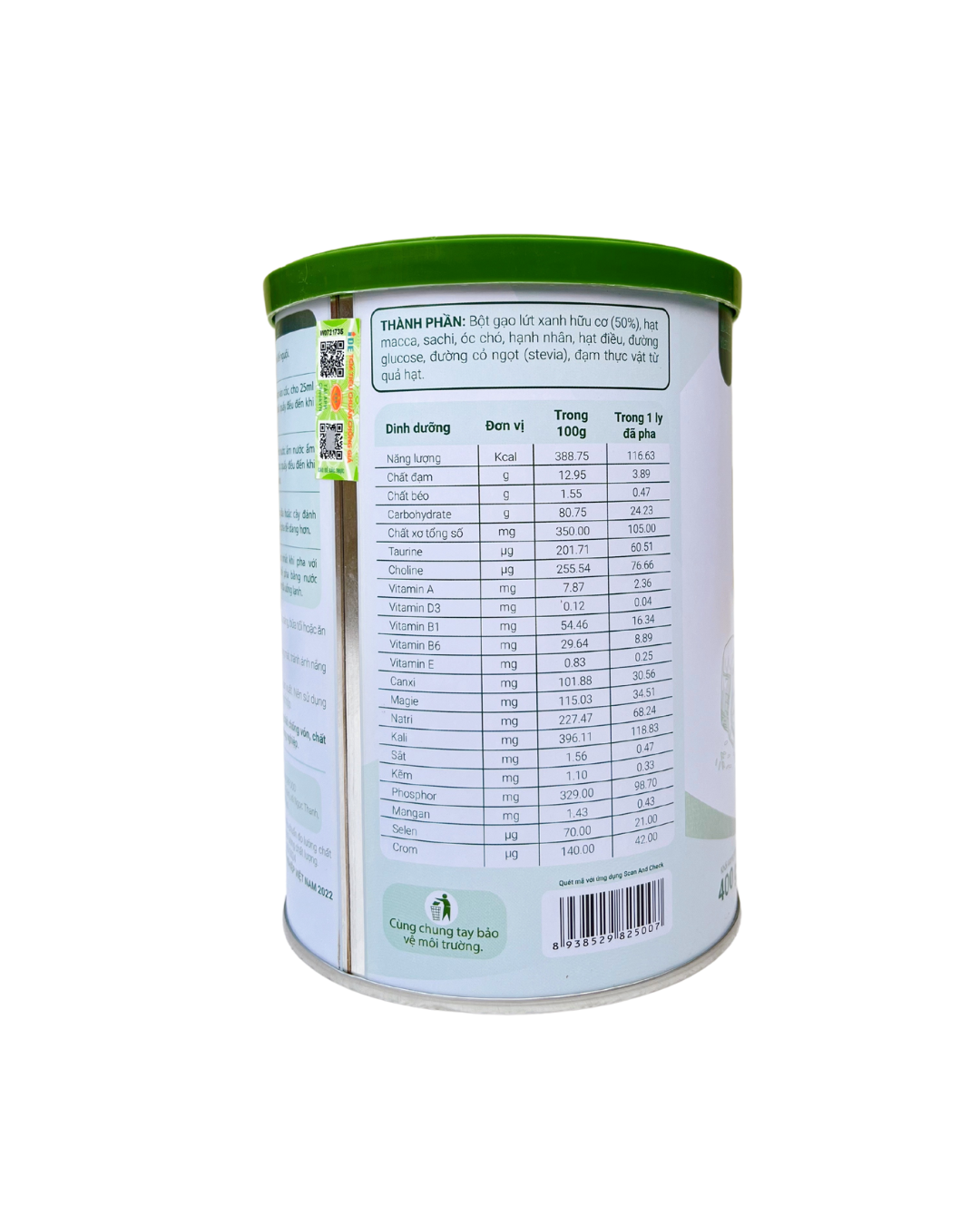 LỨT -  Ít đường - Lon 400 g