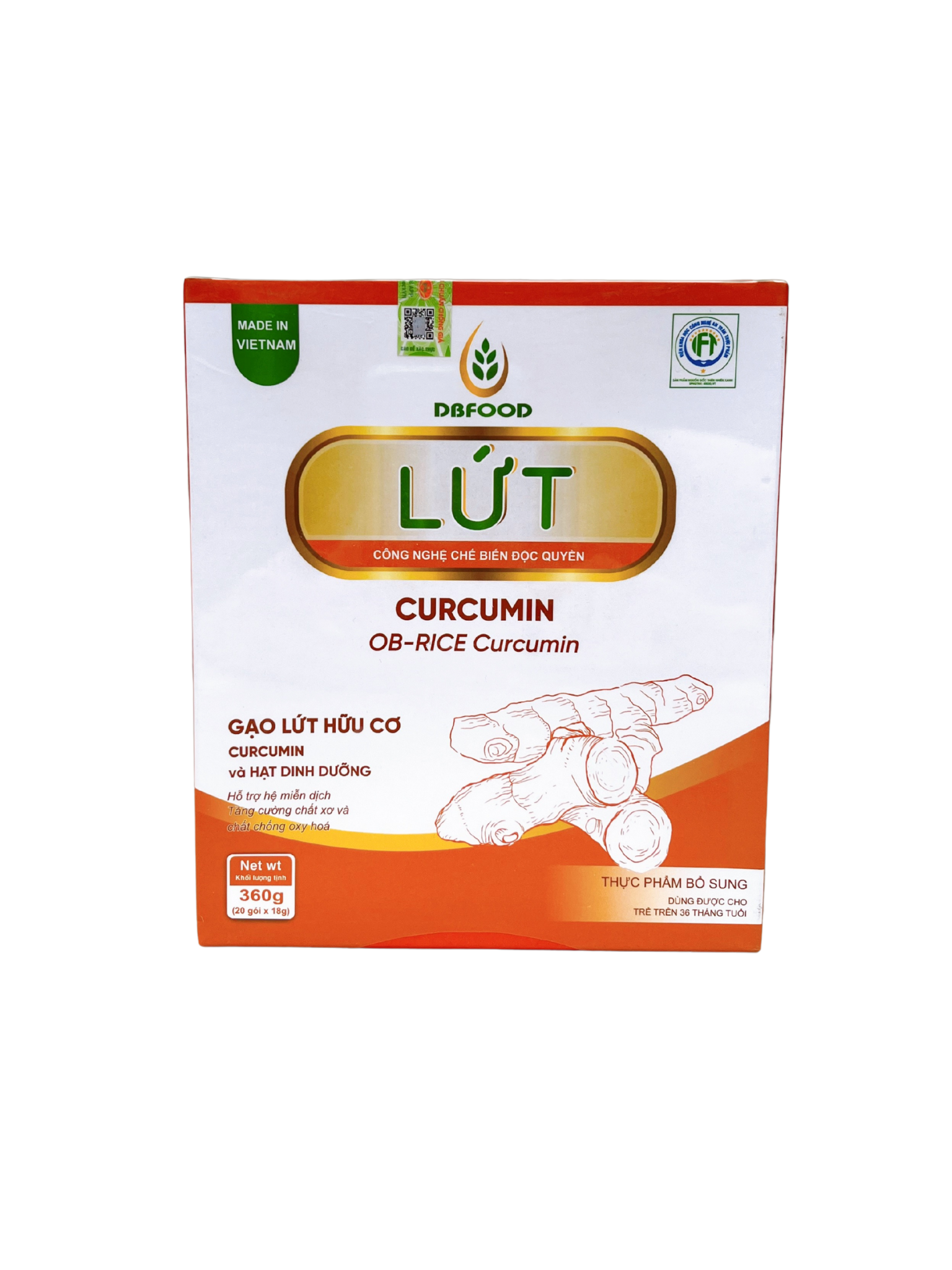 LỨT - CURCUMIN - Hộp 360g/20 gói