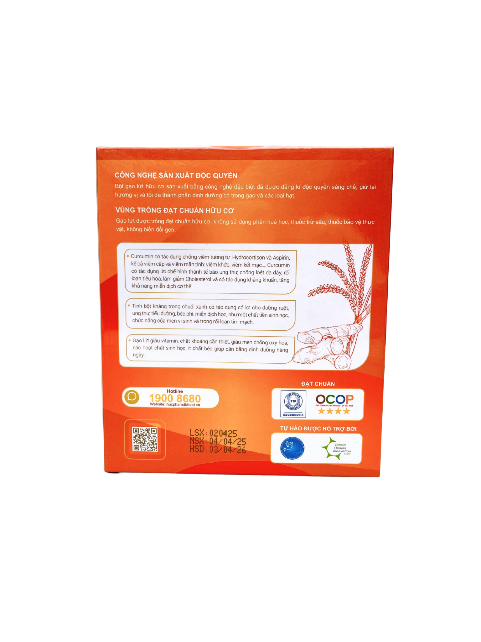 LỨT - CURCUMIN - Hộp 360g/20 gói