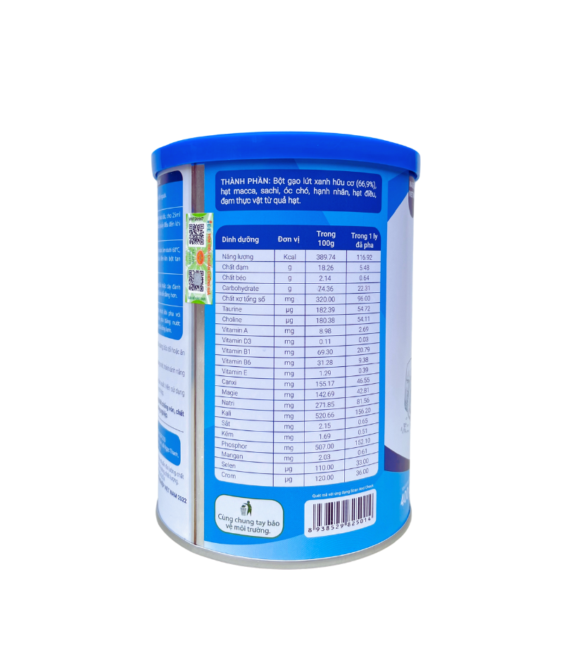 LỨT - Không đường - Lon 400 g